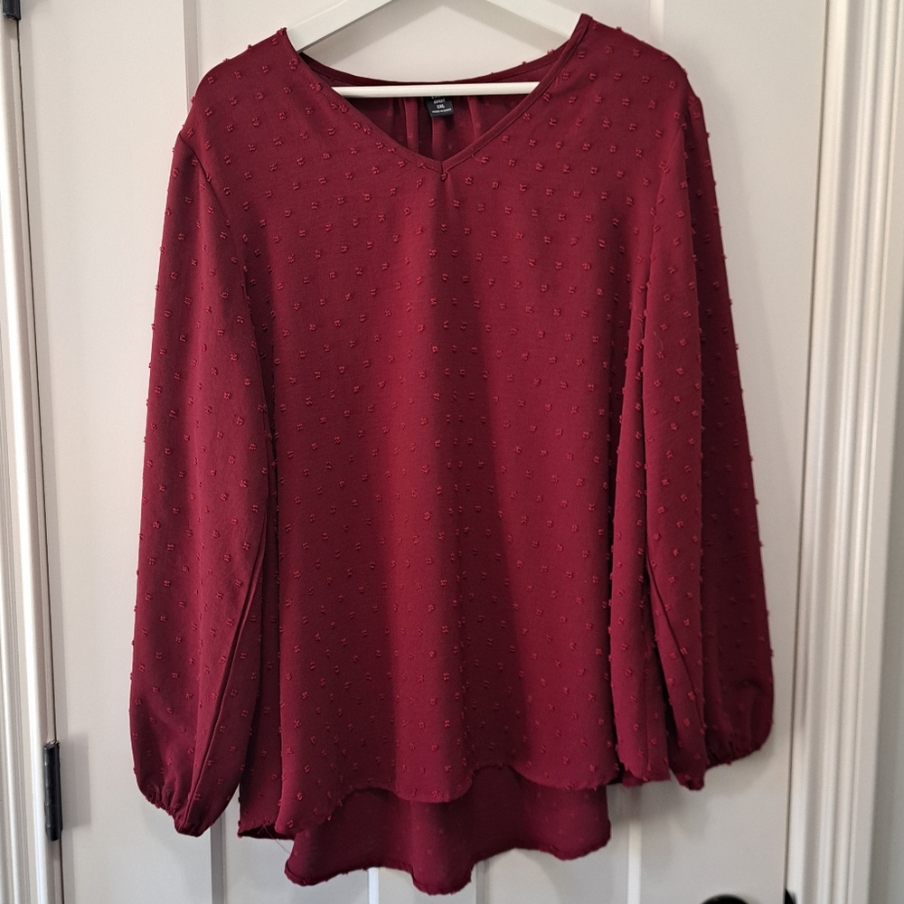 Swiss dot blouse sz 1X